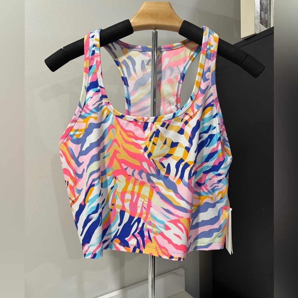 Calvin Klein Performance Bright Muticolor Sportsbra Tank NWT Large